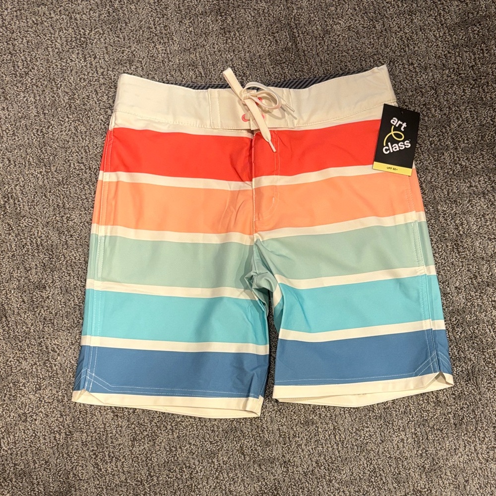 Target/Art Class. Boys Retro Stripe Swim Trunks.